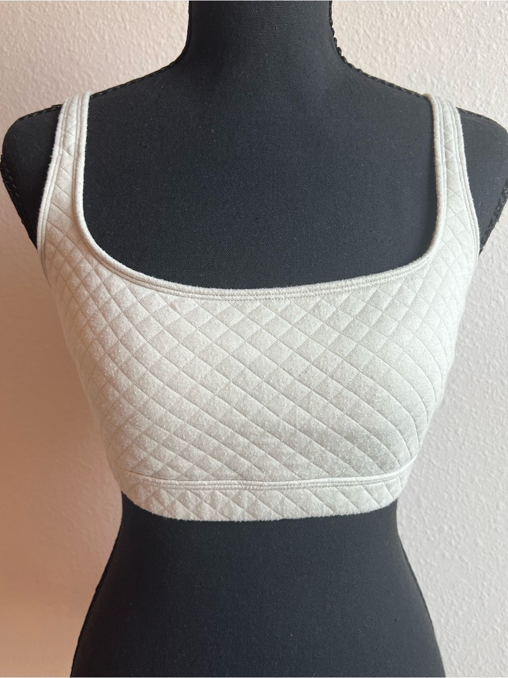 Gilly Hicks Quilted Scoop Bralette in Light Khaki Green